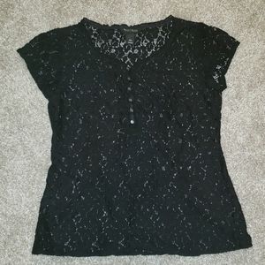 White House Black Market Lace T Shirt